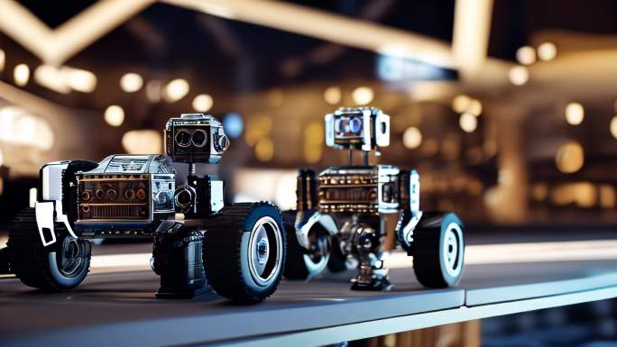 机器人科技人工智能科幻未来科技小车