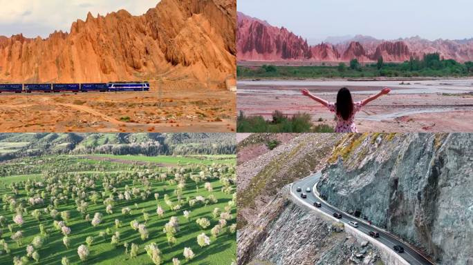 新疆旅游新疆各地风景航拍