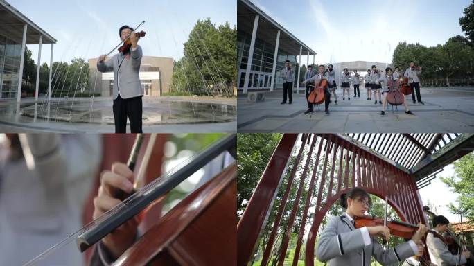 小提琴 弦乐 中提琴 中学生 演奏 表演