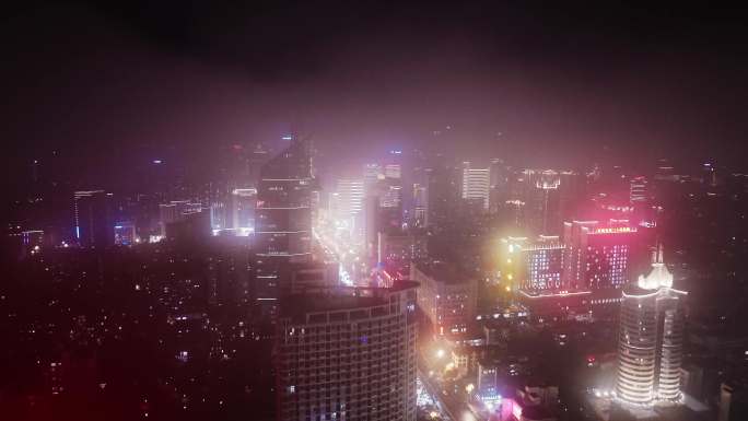 城市夜景平流雾（福州市）7