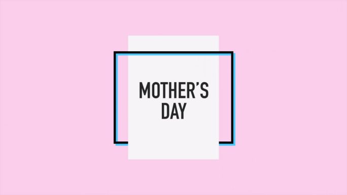 用一张时髦的粉色贺卡庆祝母亲节