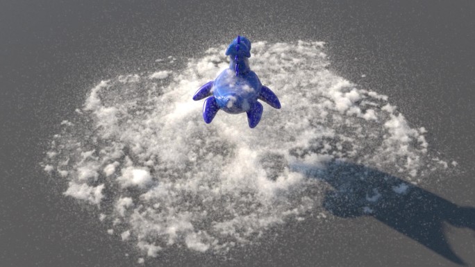 Houdini模拟流体真实雪碰撞扩散