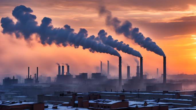 大气污染空气污染烟雾烟囱粉尘废气排放