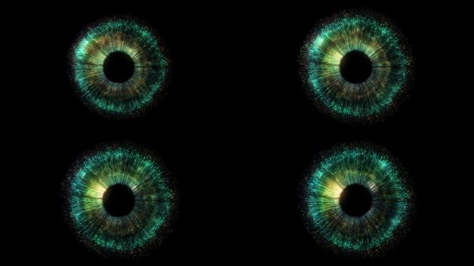 眼虹膜数字抽象概念娱乐技术人工智能