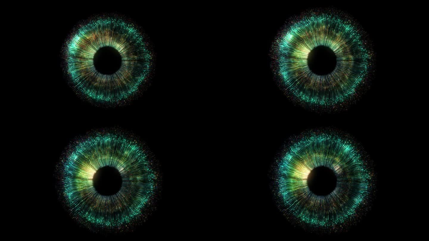 眼虹膜数字抽象概念娱乐技术人工智能