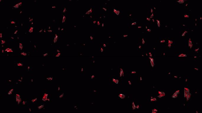 6K宇宙漂浮的碎星石视频 红晶石02