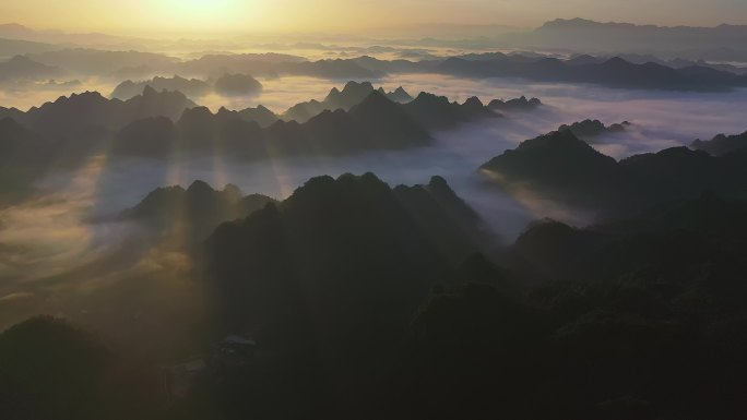 湘西万马归朝4k航拍湘西宣传片风景片