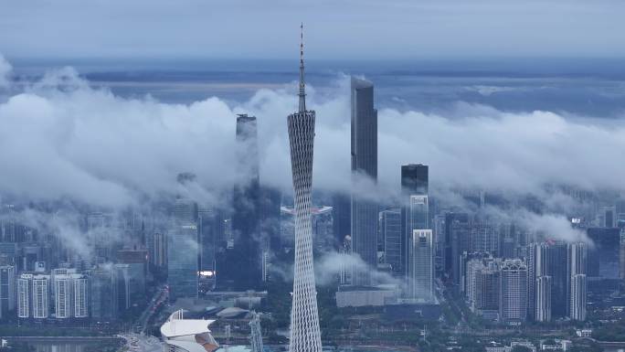 广州珠江新城平流雾全貌