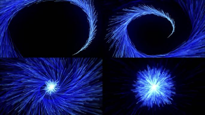 粒子线条螺旋旋转光纤