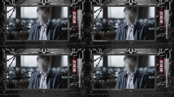 嫌疑人采访框 反腐纪检视频框