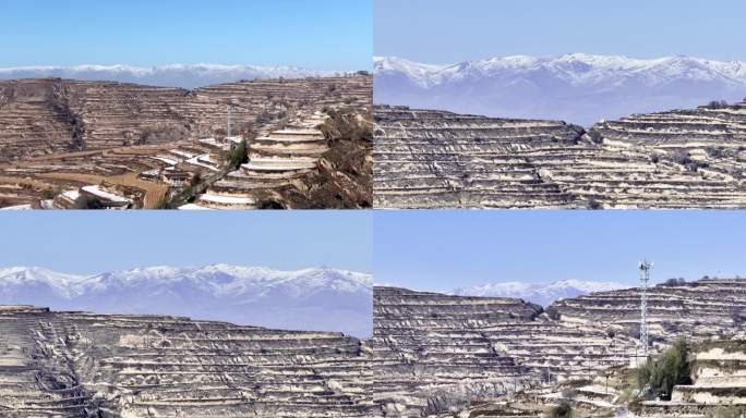 西北兰州远眺雪山