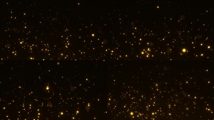 4k无缝循环金色唯美粒子光斑-透明通道