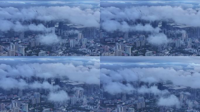 广州琶洲平流雾全貌