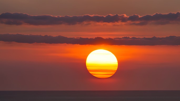 海上日出东方红太阳升起