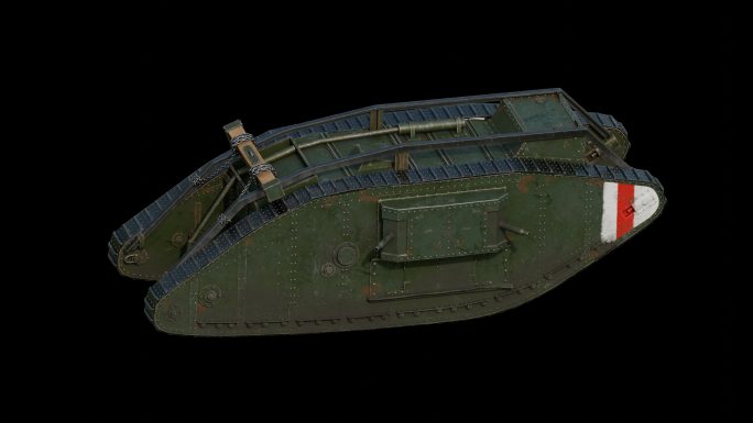 英国Mark IV马克4坦克旋转透明
