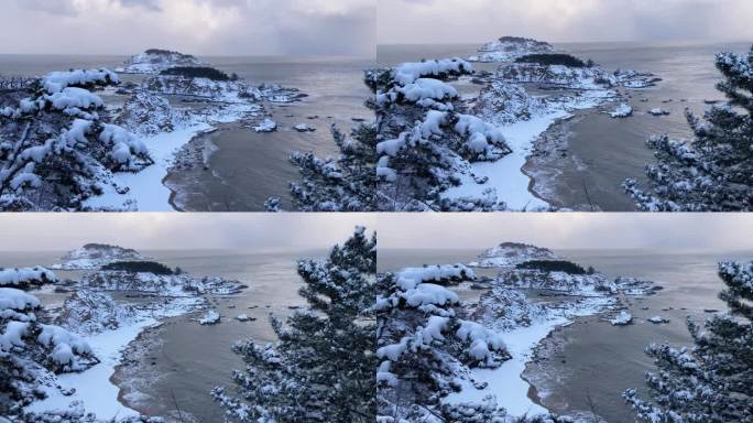 威海三连岛雪景