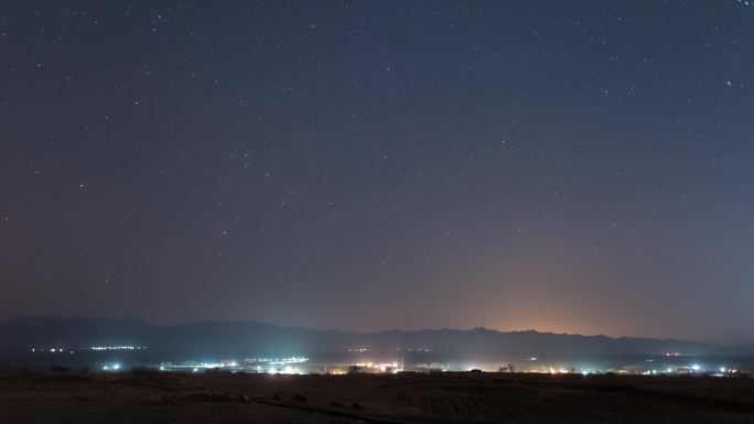 春季银河星空龙抬头夜晚延时