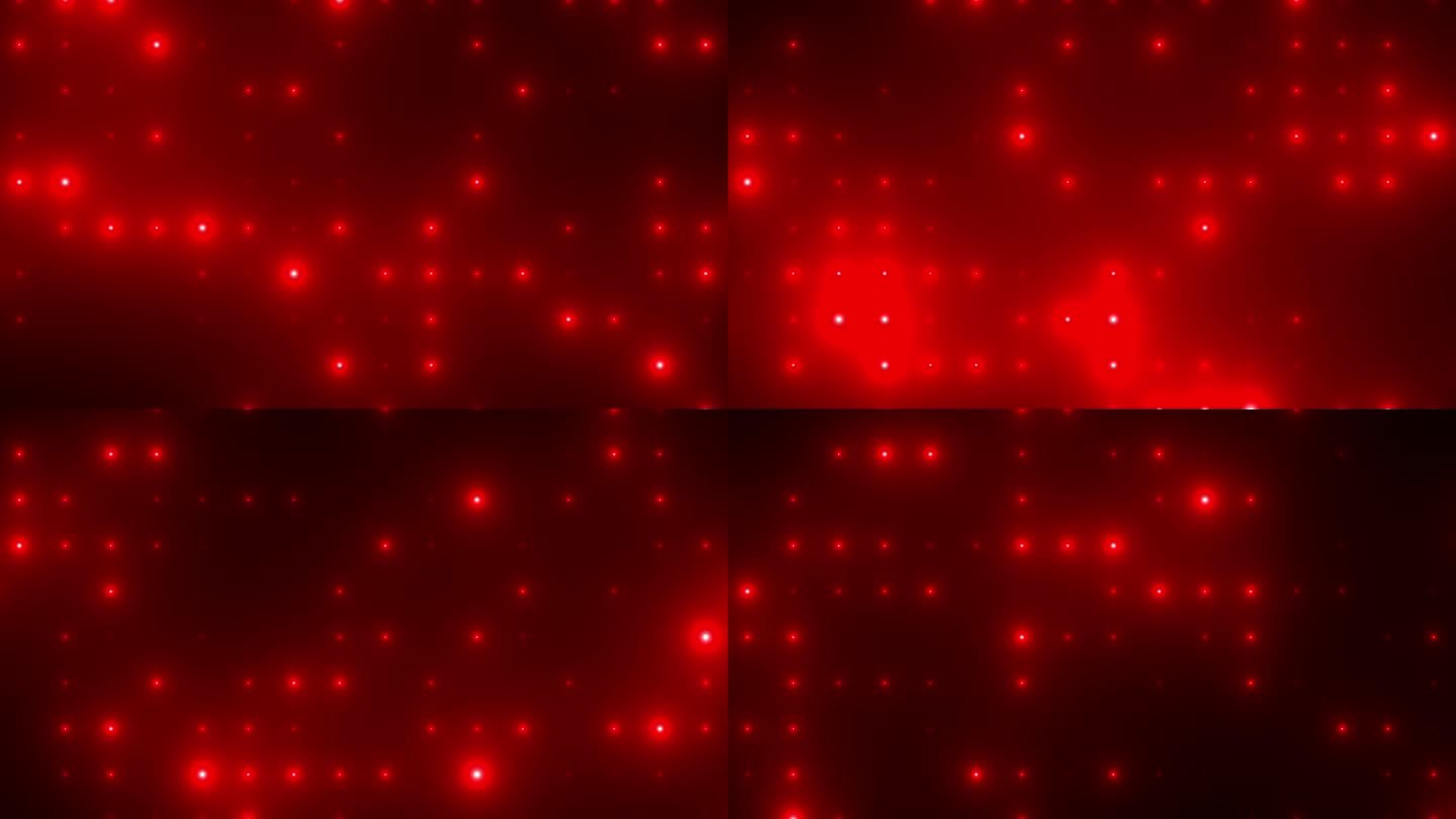 4K红色阵列灯光闪烁背景无缝循环