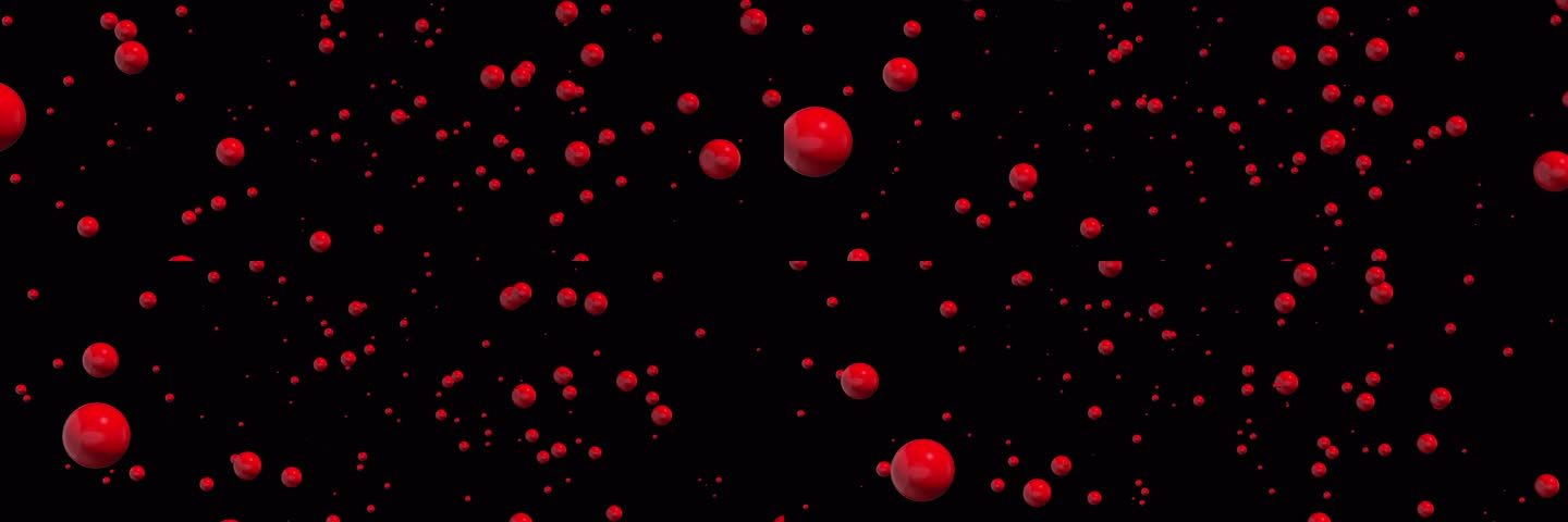 6K 3D漂浮的球体  红色