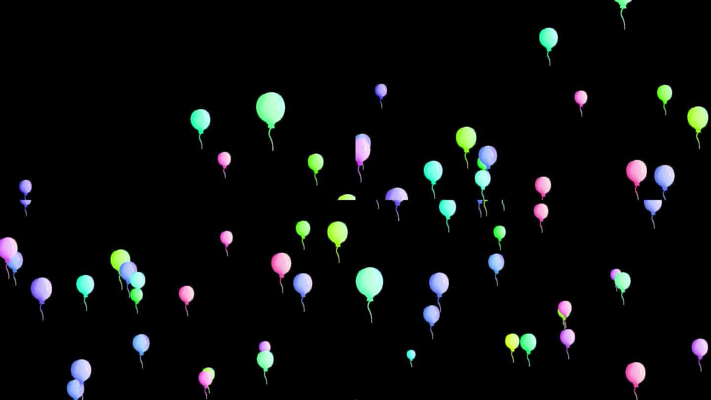 生日气球一起充气