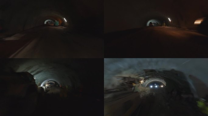 在地铁隧道施工中挖掘的机器。