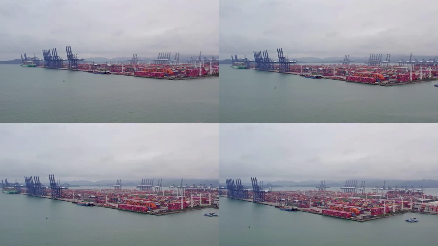 港口码头4k高清航拍