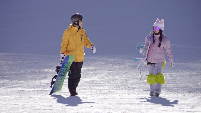 滑雪场滑雪升格一组
