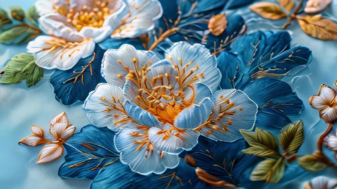 抽象绣花花朵布料纹理花纹氛围风格背景合集