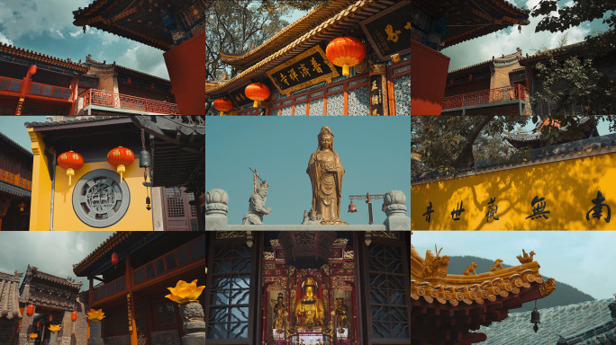 禅意佛教寺庙空镜