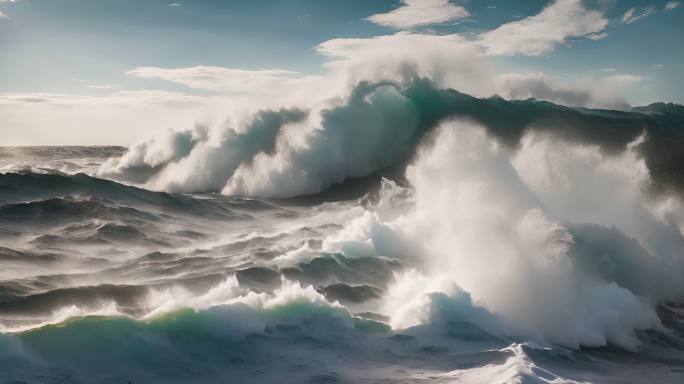 【4k】大海 巨浪 海浪汹涌 乘风破浪