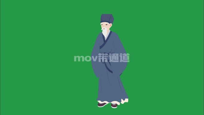 古代人中医医生古服装火罐卡通MG30种带