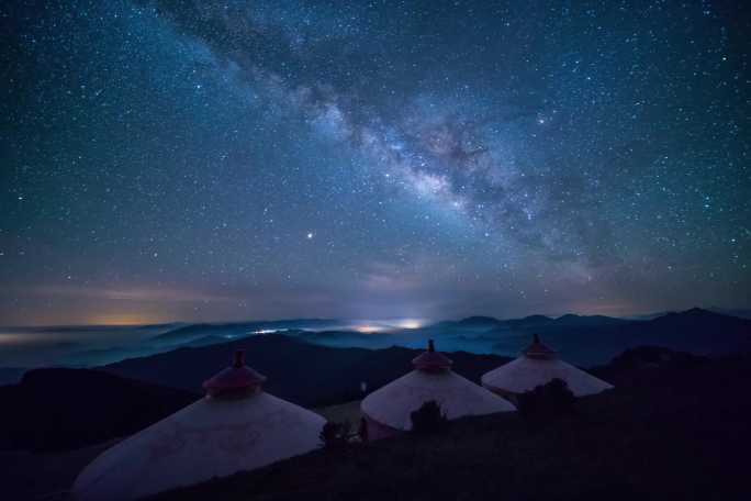 6K川西风光牛背山夜晚星空延时