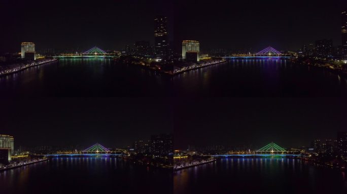 合生大桥夜景航拍一镜到底