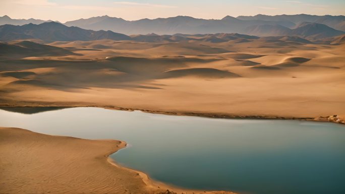 沙漠绿洲沙漠湖泊