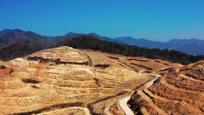 台州市黄岩区屿头，穿越括苍山脉，航拍