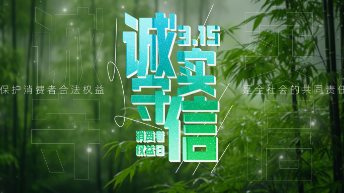 简约315消费者权益日片头