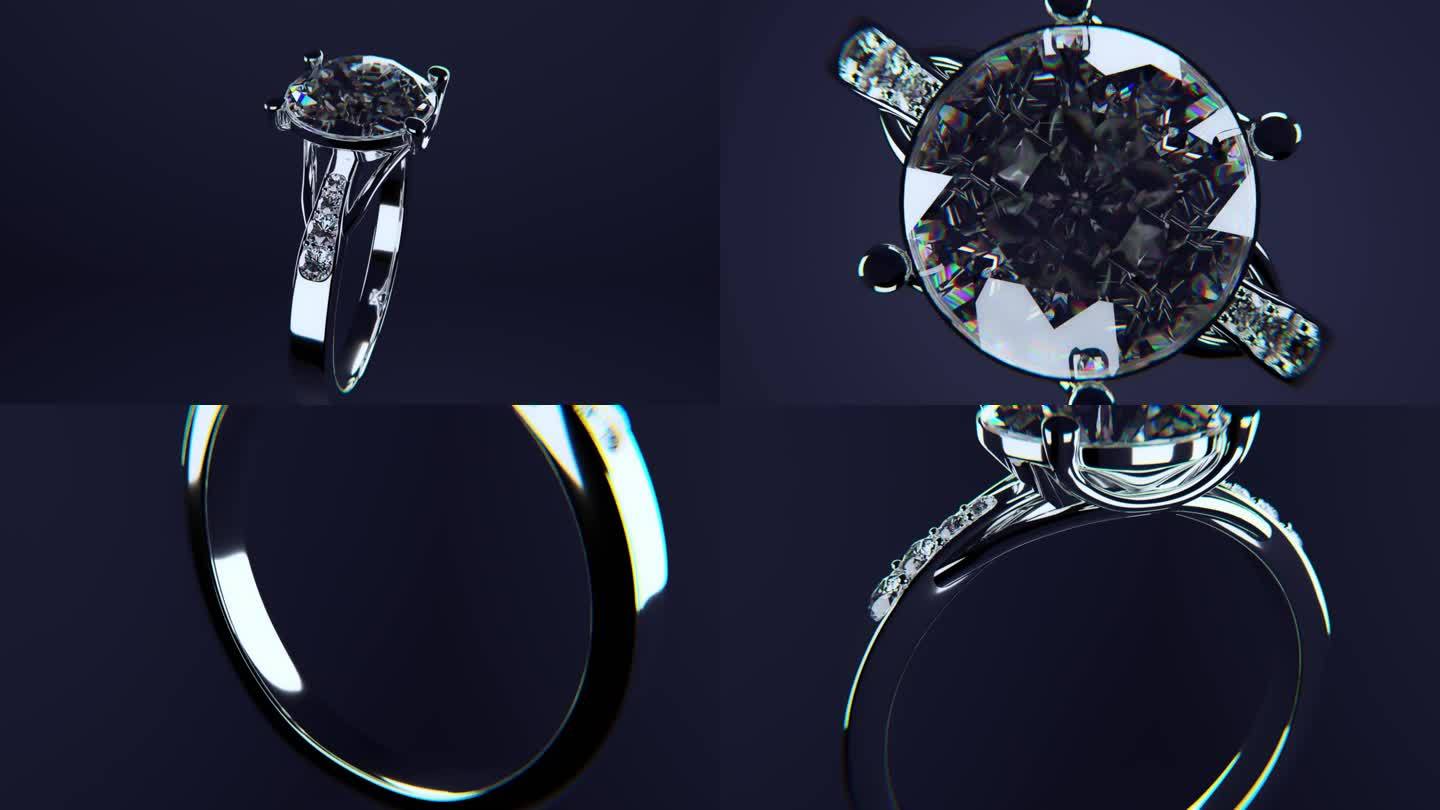 钻石戒指3D渲染