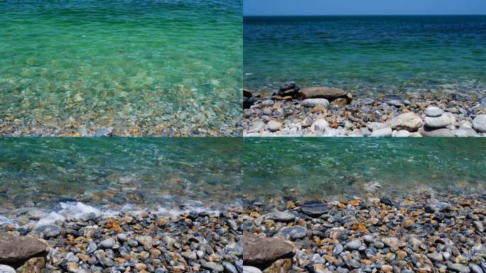 威海玻璃海鹅卵石合集