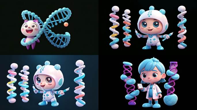 基因DNA医学3D通角色医疗科技动画