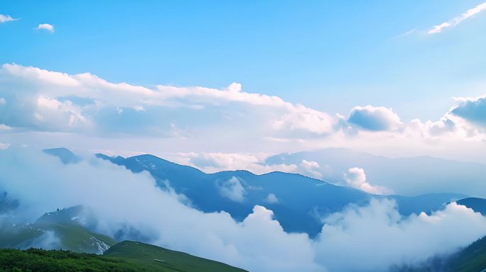 自然风景震撼大气航拍中国风光云海清晨雾气