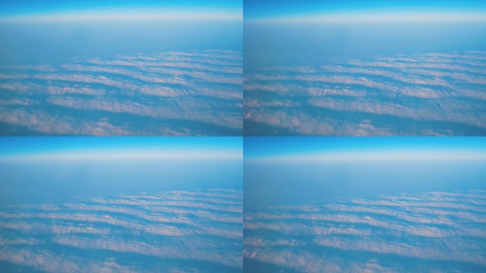 飞机上拍摄天空中的云层