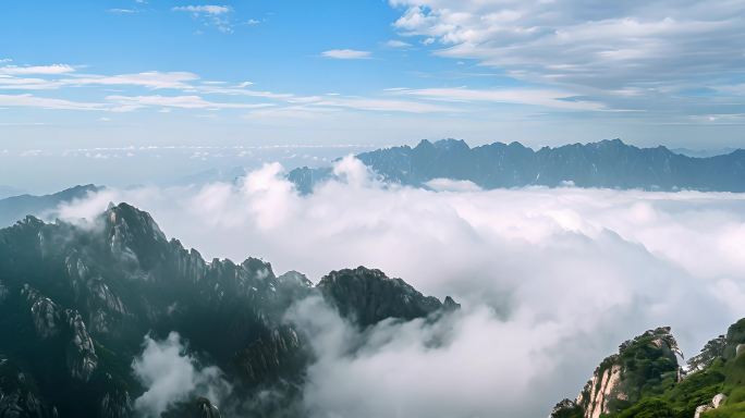 自然风景震撼大气航拍中国风光云海清晨雾气