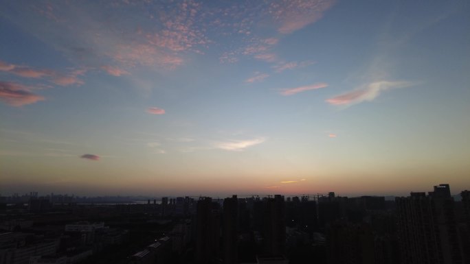 清晨太阳升起延时摄影40
