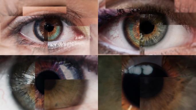 从世界各地的人看镜头解构人眼之谜——不同的多元文化人眼——男女面孔——多元包容和平等理念
