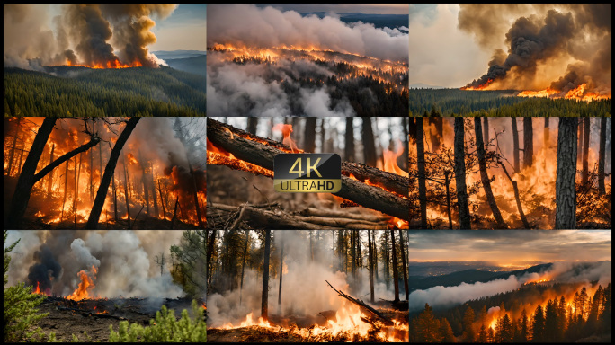 森林大火、自然灾害、消防安全