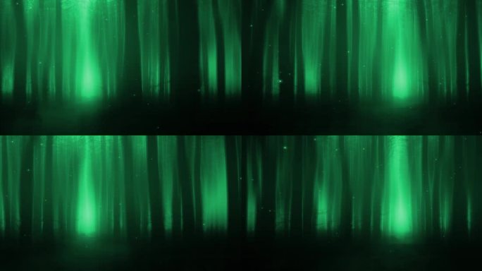 绿色阴森恐怖丛林树林穿梭