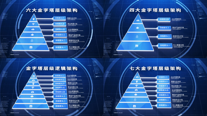 【3-8层】科技金字塔结构【无插件】