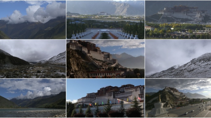 西藏高原自然布达拉宫风景
