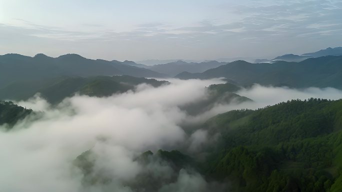 自然风景震撼大气航拍中国风光云海清晨雾气