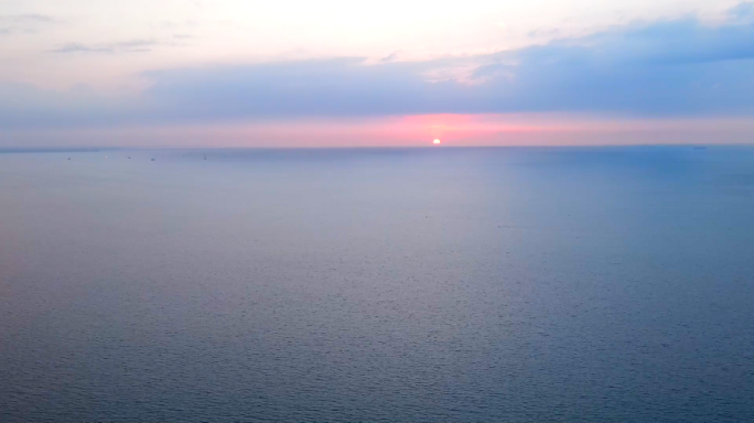 海上日出落水面夕阳海南三亚